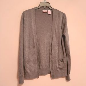 Soft Gray Alloy Cardigan